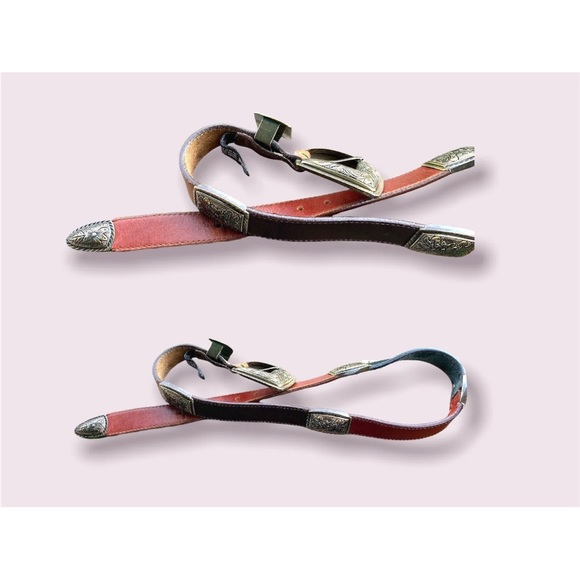 Boho Leather Belt Women’s Retro Designer Panel Link Floral Multicolour Brighton - Picture 3 of 12